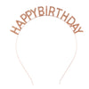 Women's Alloy Fashion Electroplated Birthday Party Headband With Letters