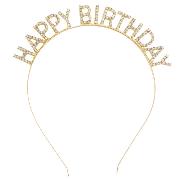 Women's Alloy Fashion Electroplated Birthday Party Headband With Letters