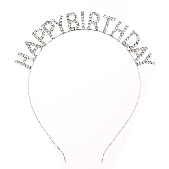 Women's Alloy Fashion Electroplated Birthday Party Headband With Letters