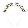 Women's Alloy Fashion Electroplated Birthday Party Headband With Letters