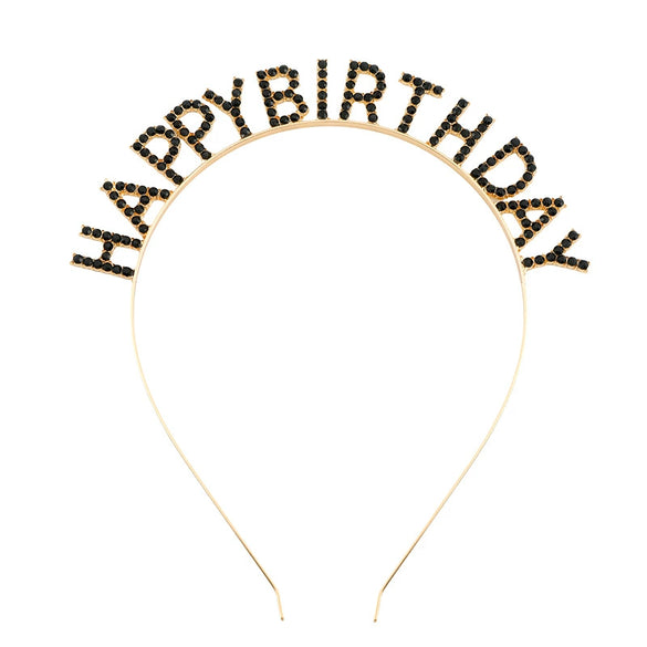 Women's Alloy Fashion Electroplated Birthday Party Headband With Letters