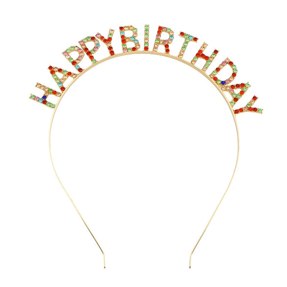 Women's Alloy Fashion Electroplated Birthday Party Headband With Letters