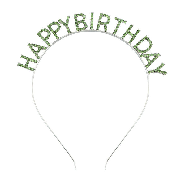 Women's Alloy Fashion Electroplated Birthday Party Headband With Letters