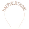 Women's Alloy Fashion Electroplated Birthday Party Headband With Letters