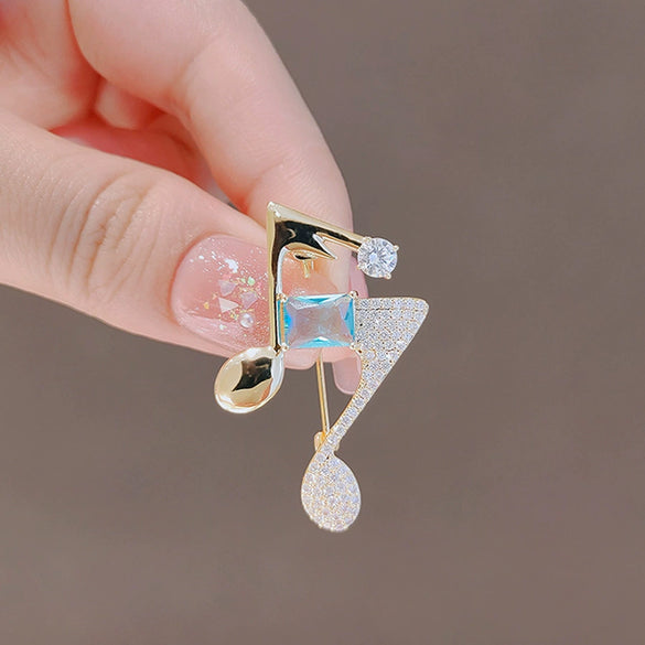 Women's Alloy Fashion Note Brooch Natural Style Electroplating Allmatch Accessories