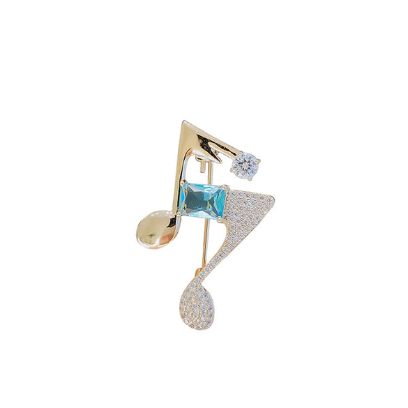 Women's Alloy Fashion Note Brooch Natural Style Electroplating Allmatch Accessories