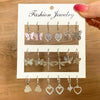 Women's Alloy Fashion Popular Butterfly Love Heart Earrings Jewelry With Electroplating