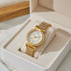Women's Alloy Fashion Quartz Bracelet Watch With Round Dial And Stainless Steel Clasp