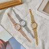 Women's Alloy Fashion Quartz Bracelet Watch With Round Dial And Stainless Steel Clasp