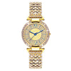 Women's Alloy Fashion Quartz Bracelet Watch With Round Dial And Stainless Steel Clasp
