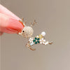 Women's Alloy Fawn Brooch Electroplated Luxury Allmatch Pin Clothes Accessory