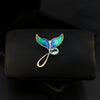 Women's Alloy Fishtail Antiglare Brooch With Animal Pattern And Electroplating Design
