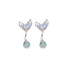 Women's Alloy Fishtail Bead Earrings With 925 Silver Needle Inlaid With Pearls Geometric Animal Style