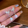 Women's Alloy Fishtail Bead Earrings With 925 Silver Needle Inlaid With Pearls Geometric Animal Style