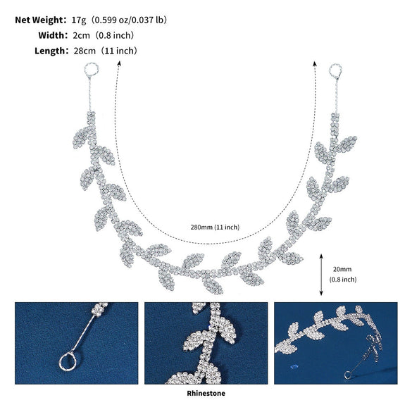 Women's Alloy Floral Rhinestone Bridal Hair Band Thin Flower Headdress Hair Accessory For Photography
