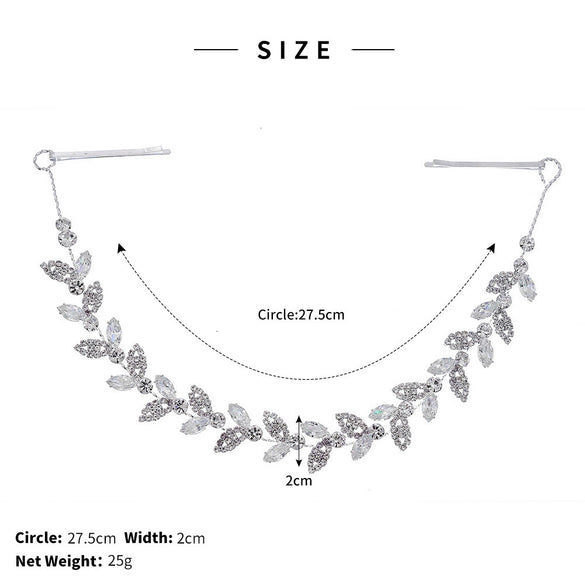 Women's Alloy Floral Rhinestone Bridal Hair Band Thin Flower Headdress Hair Accessory For Photography
