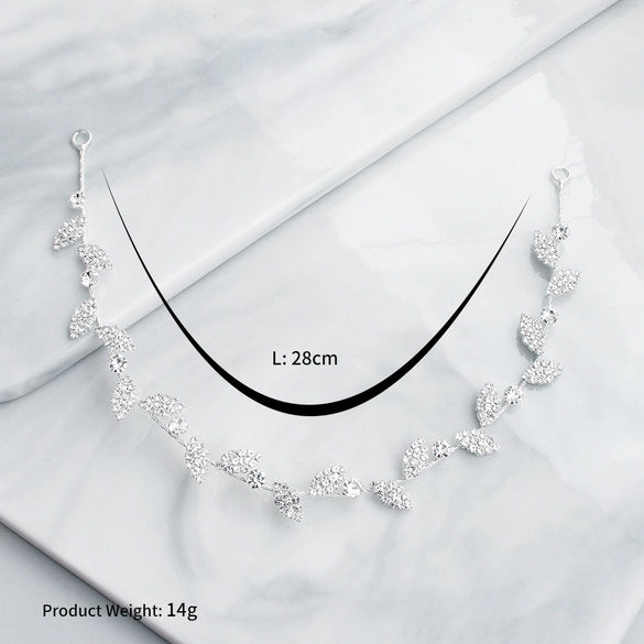 Women's Alloy Floral Rhinestone Bridal Hair Band Thin Flower Headdress Hair Accessory For Photography