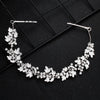 Women's Alloy Floral Rhinestone Bridal Hair Band Thin Flower Headdress Hair Accessory For Photography