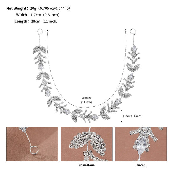 Women's Alloy Floral Rhinestone Bridal Hair Band Thin Flower Headdress Hair Accessory For Photography