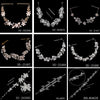 Women's Alloy Floral Rhinestone Bridal Hair Band Thin Flower Headdress Hair Accessory For Photography