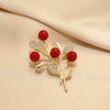 Women's Alloy Flower Brooch With Electroplating Design