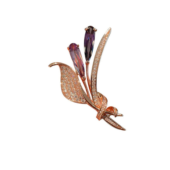 Women's Alloy Flower Brooch With Electroplating Design