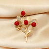 Women's Alloy Flower Brooch With Electroplating Design