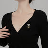 Women's Alloy Flower Brooch With Electroplating Treatment Light Luxury Highend Sense