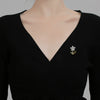 Women's Alloy Flower Brooch With Electroplating Treatment Light Luxury Highend Sense