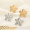 Women's Alloy Flower Earrings With Electroplating Treatment