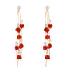 Women's Alloy Flower Geometric Diamond Earrings