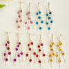 Women's Alloy Flower Geometric Diamond Earrings