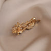 Women's Alloy Flower Leaf Diamond Encrusted Electroplated Brooch Accessories