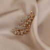 Women's Alloy Flower Leaf Diamond Encrusted Electroplated Brooch Accessories
