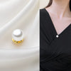 Women's Alloy Flower Pattern Electroplated Antiexposure Shirt Brooch Pin Fixed Clothes Decorative Accessory