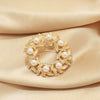 Women's Alloy Flower Pattern Electroplated Winter Ring Brooch Clothes Fixing Accessory
