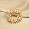 Women's Alloy Flower Pattern Electroplated Winter Ring Brooch Clothes Fixing Accessory