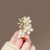 Women's Alloy Flower Pearl Brooch With Electroplating Treatment
