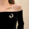 Women's Alloy Flower Pearl Electroplating Brooch Minimalist Highend Niche Suit Coat Accessory