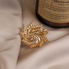 Women's Alloy Flower Rhinestone Electroplated Wreath Brooch Accessories