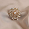 Women's Alloy Flower Rhinestone Electroplated Wreath Brooch Accessories