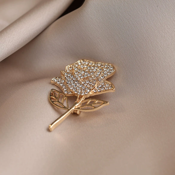 Women's Alloy Flower Shape Electroplating Minimalist Style Suit Brooch