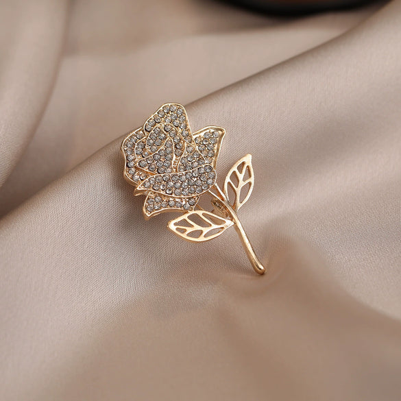 Women's Alloy Flower Shape Electroplating Minimalist Style Suit Brooch