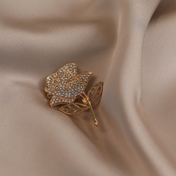 Women's Alloy Flower Shape Electroplating Minimalist Style Suit Brooch