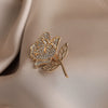 Women's Alloy Flower Shape Electroplating Minimalist Style Suit Brooch