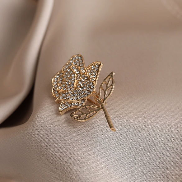 Women's Alloy Flower Shape Electroplating Minimalist Style Suit Brooch