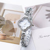 Women's Alloy Flower Shape Quartz Watch With Fourleaf Clover Design And Pin Buckle