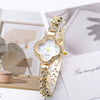 Women's Alloy Flower Shape Quartz Watch With Fourleaf Clover Design And Pin Buckle