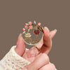 Women's Alloy Flower Shaped Electroplated Brooch With Flower Pattern For Suit Accessories