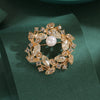 Women's Alloy Flower Shaped Retro Minimalist Electroplated Corsage Brooch Jewelry